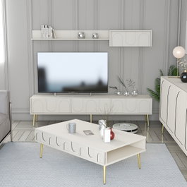 Hanah Home Lyon 3 - Crema y Oro